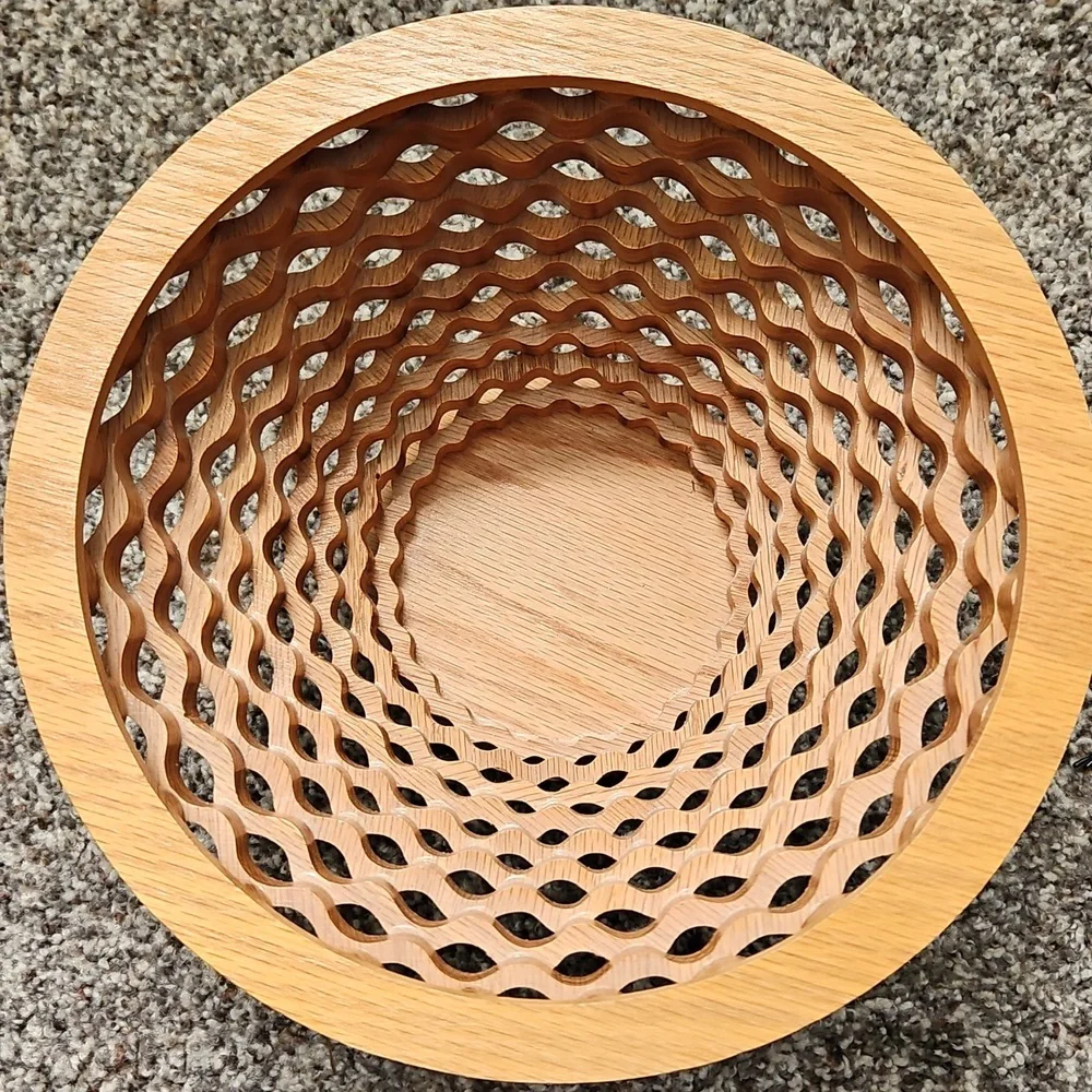 Handcrafted Wooden Fruit Accent Bowl